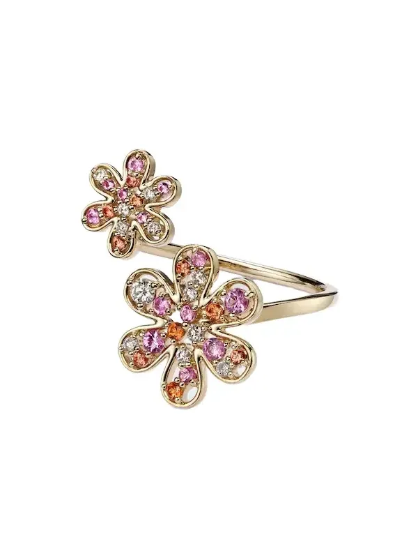 14kt gold ring with sapphires and diamonds 14kt gold ring with sapphires and diamonds