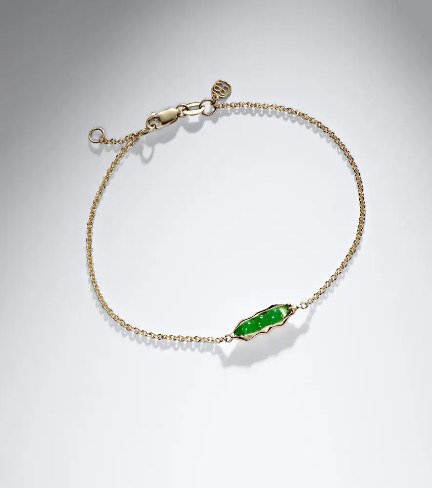 Sydney Evan Pea Pod 14kt gold bracelet with jades | Thumbnail 4 Sydney Evan Pea Pod 14kt gold bracelet with jades | Thumbnail 4