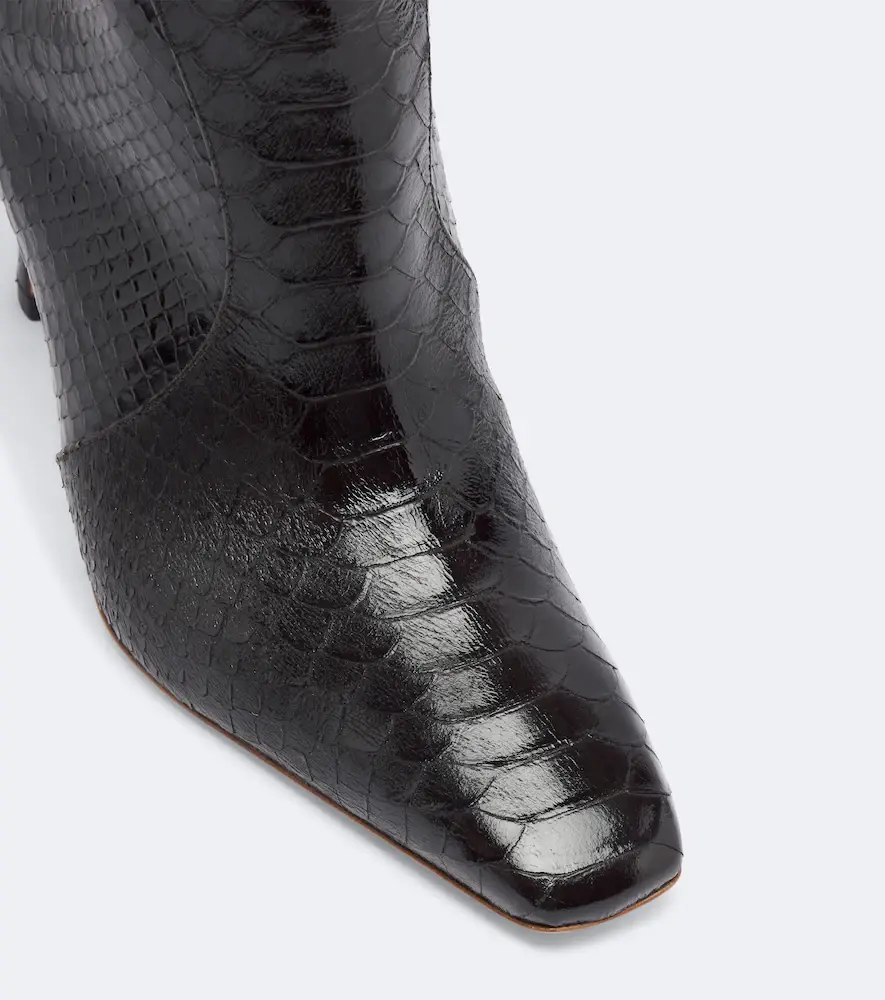 Malone Souliers Raven croc-effect leather knee-high boots | Thumbnail 2