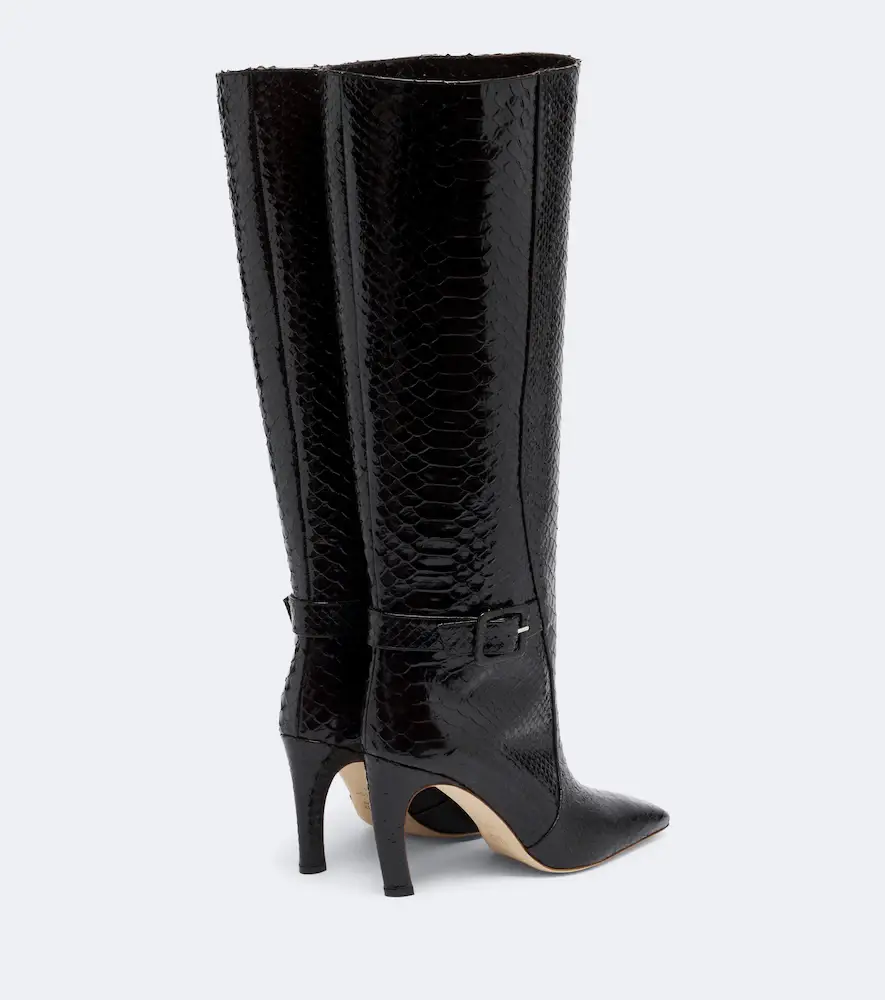 Malone Souliers Raven croc-effect leather knee-high boots | Thumbnail 4