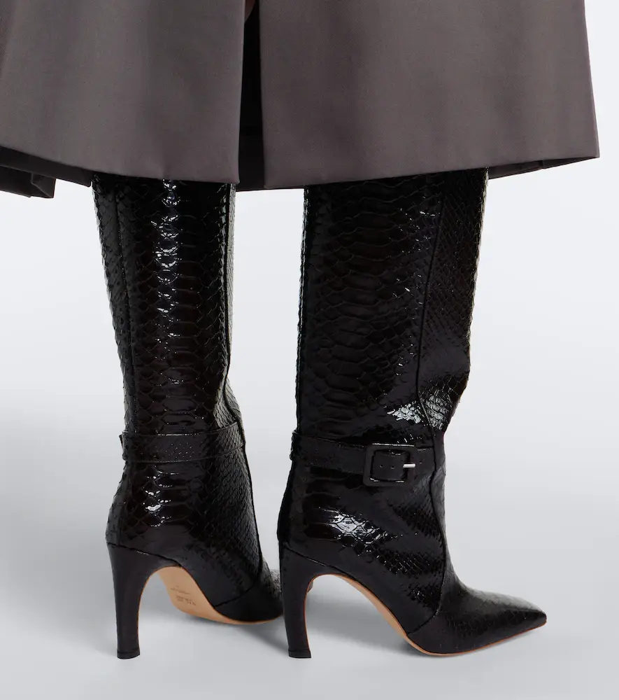 Malone Souliers Raven croc-effect leather knee-high boots | Thumbnail 5