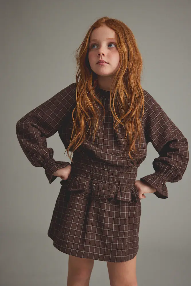 Cozmo Baia checked cotton flannel skirt | Thumbnail 4 Cozmo Baia checked cotton flannel skirt | Thumbnail 4