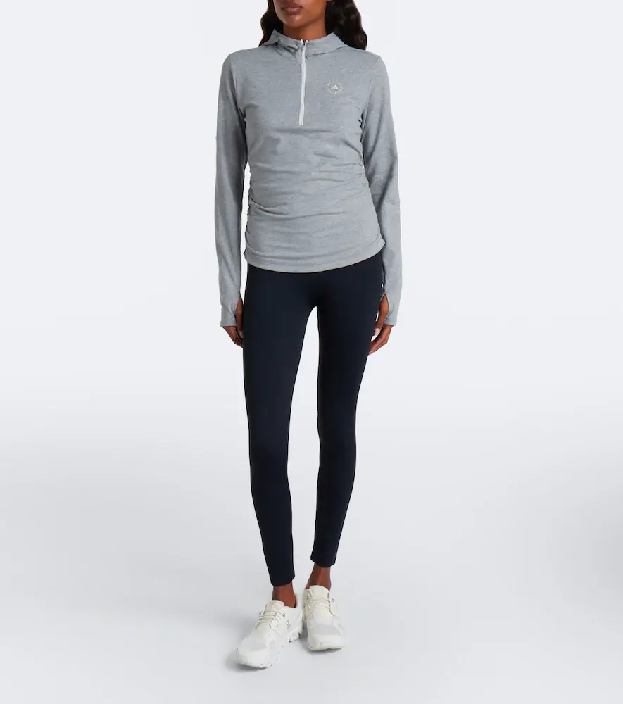 adidas by Stella McCartney Logo jersey half-zip hoodie | Thumbnail 7 adidas by Stella McCartney Logo jersey half-zip hoodie | Thumbnail 7