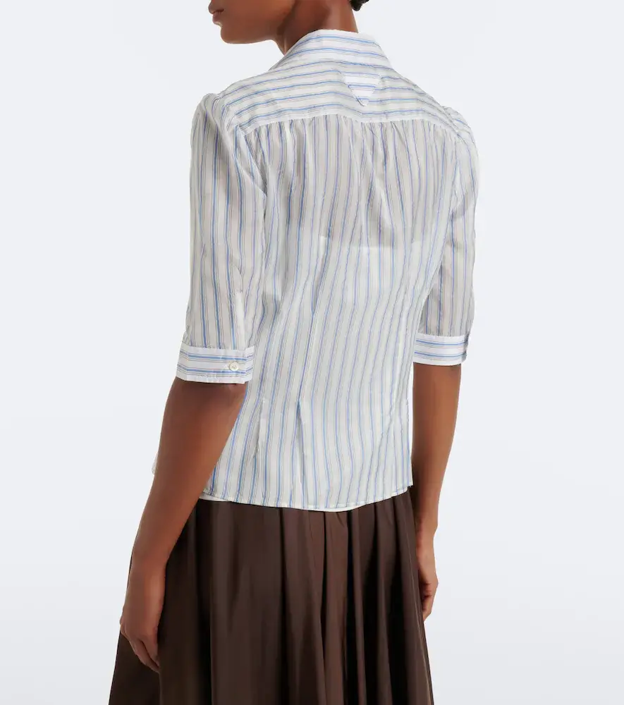 Prada Bow-detail striped shirt | Thumbnail 3 Prada Bow-detail striped shirt | Thumbnail 3