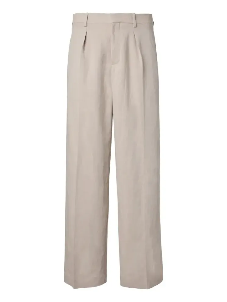 Linen-blend wide-leg pants Linen-blend wide-leg pants