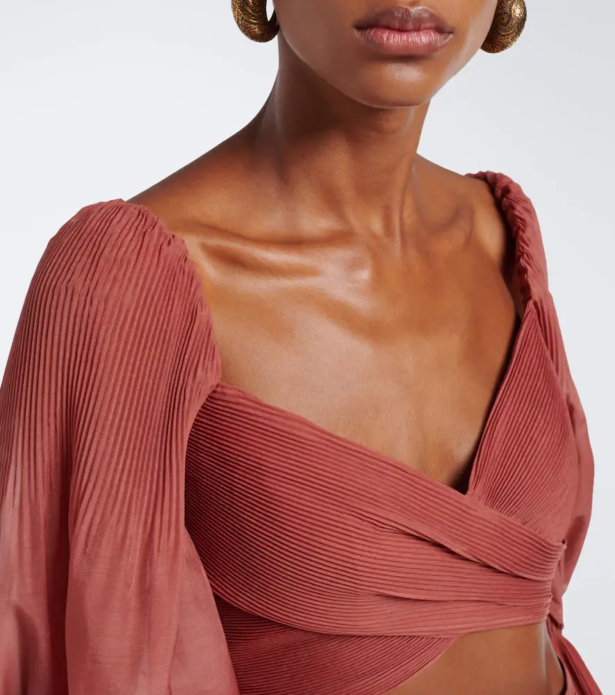 Zimmermann Pleated crop top | Thumbnail 4 Zimmermann Pleated crop top | Thumbnail 4