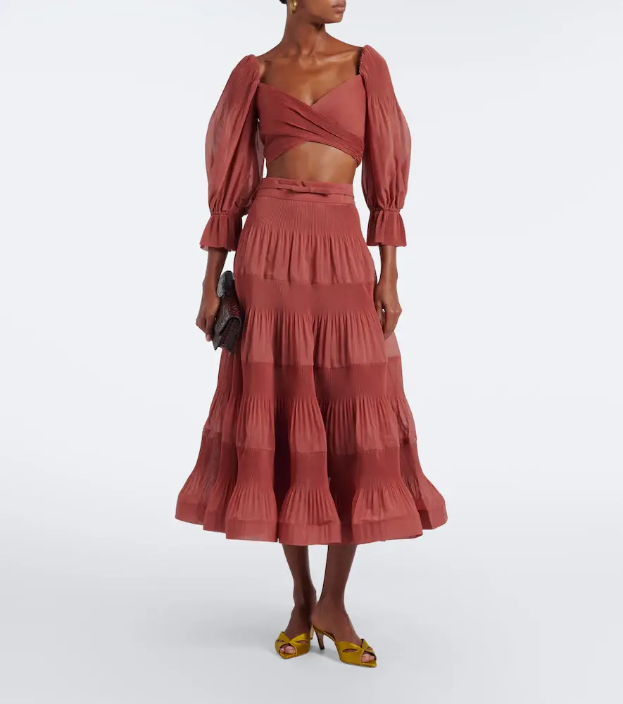 Zimmermann Belted pleated midi skirt | Thumbnail 2