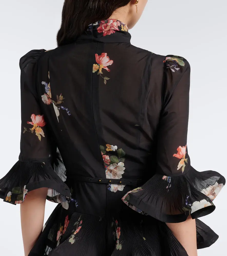 Zimmermann Floral pleated ruffled midi dress | Thumbnail 2 Zimmermann Floral pleated ruffled midi dress | Thumbnail 2
