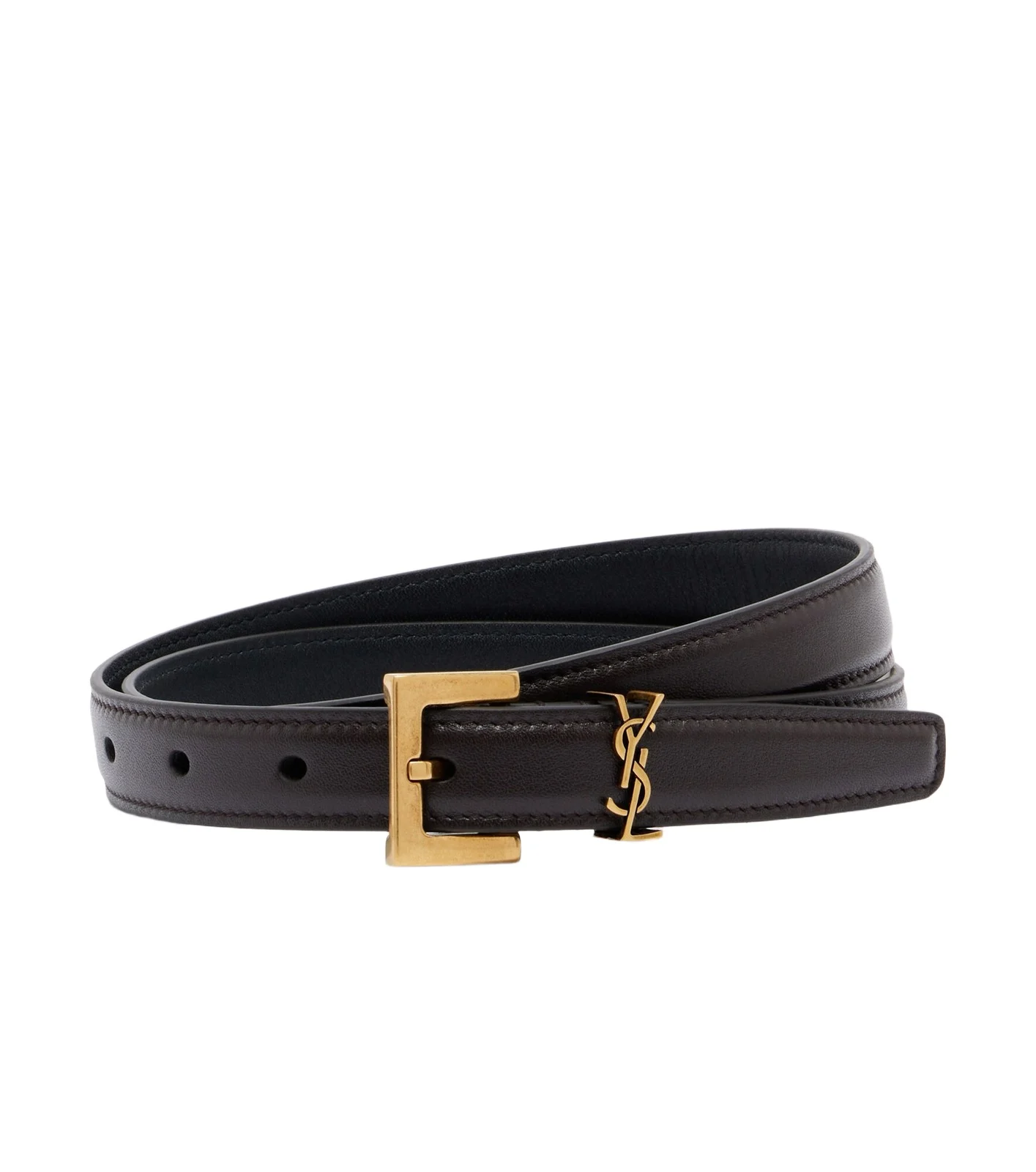 Saint Laurent Cassandre leather belt