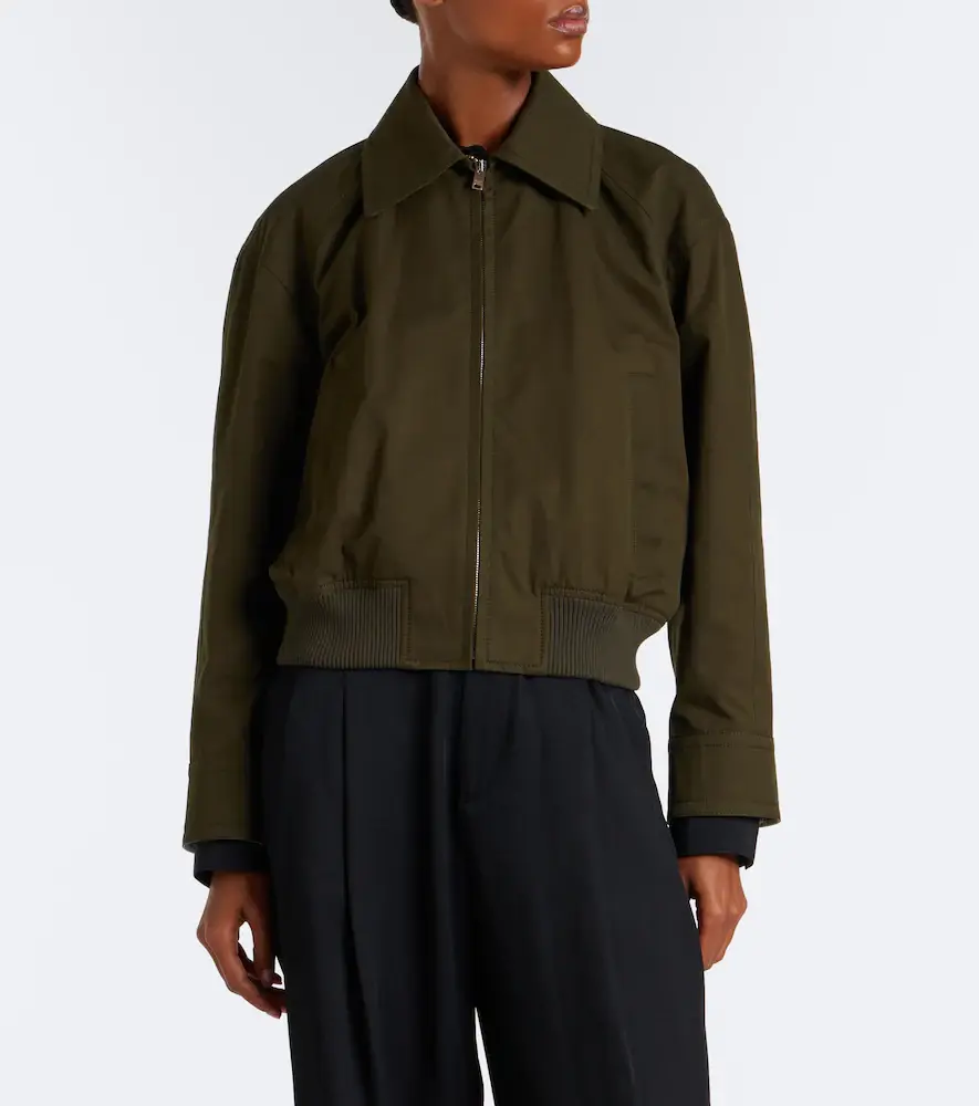 Bottega Veneta Intrecciato cotton blouson jacket | Thumbnail 2 Bottega Veneta Intrecciato cotton blouson jacket | Thumbnail 2