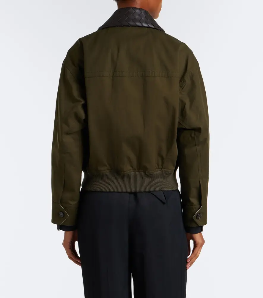 Bottega Veneta Intrecciato cotton blouson jacket | Thumbnail 3 Bottega Veneta Intrecciato cotton blouson jacket | Thumbnail 3