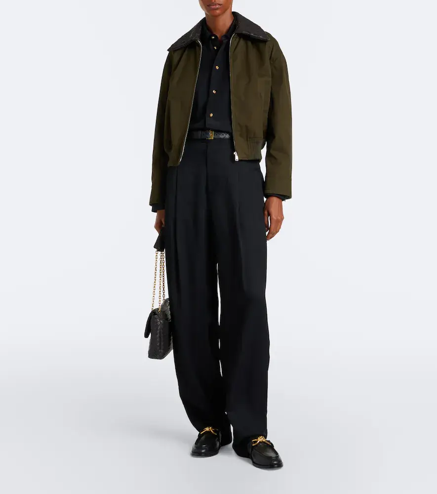Bottega Veneta Intrecciato cotton blouson jacket | Thumbnail 4 Bottega Veneta Intrecciato cotton blouson jacket | Thumbnail 4