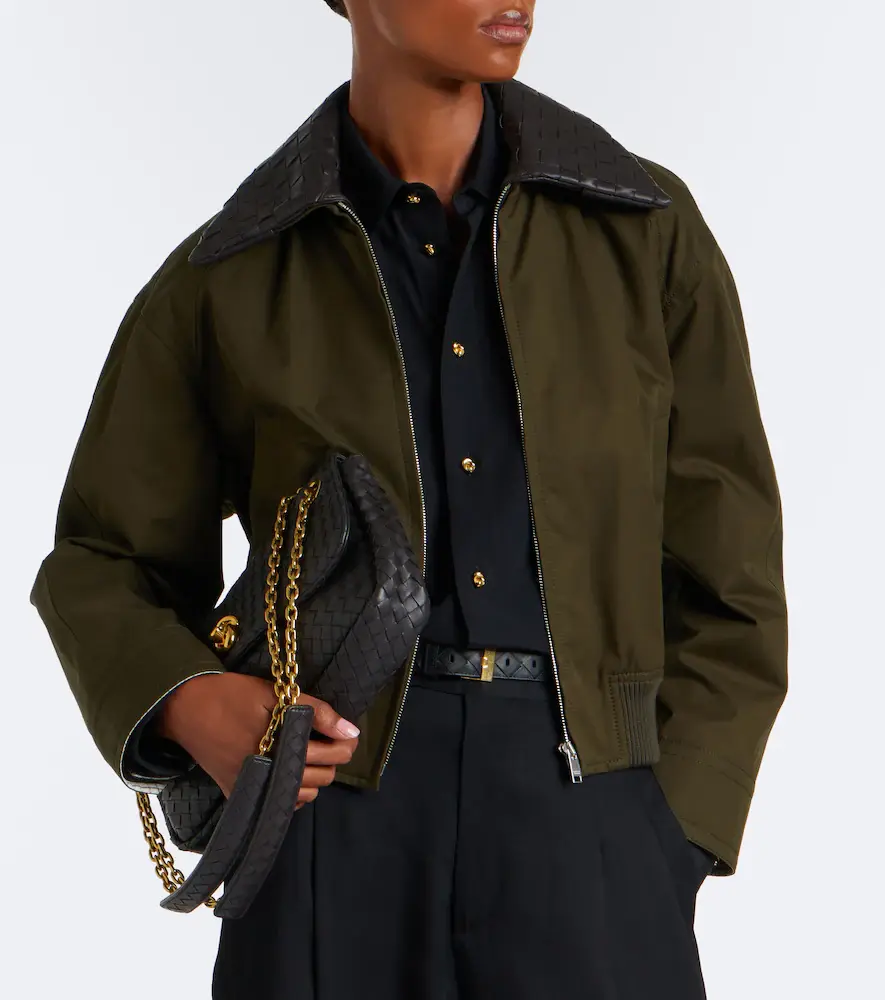 Bottega Veneta Intrecciato cotton blouson jacket | Thumbnail 8 Bottega Veneta Intrecciato cotton blouson jacket | Thumbnail 8
