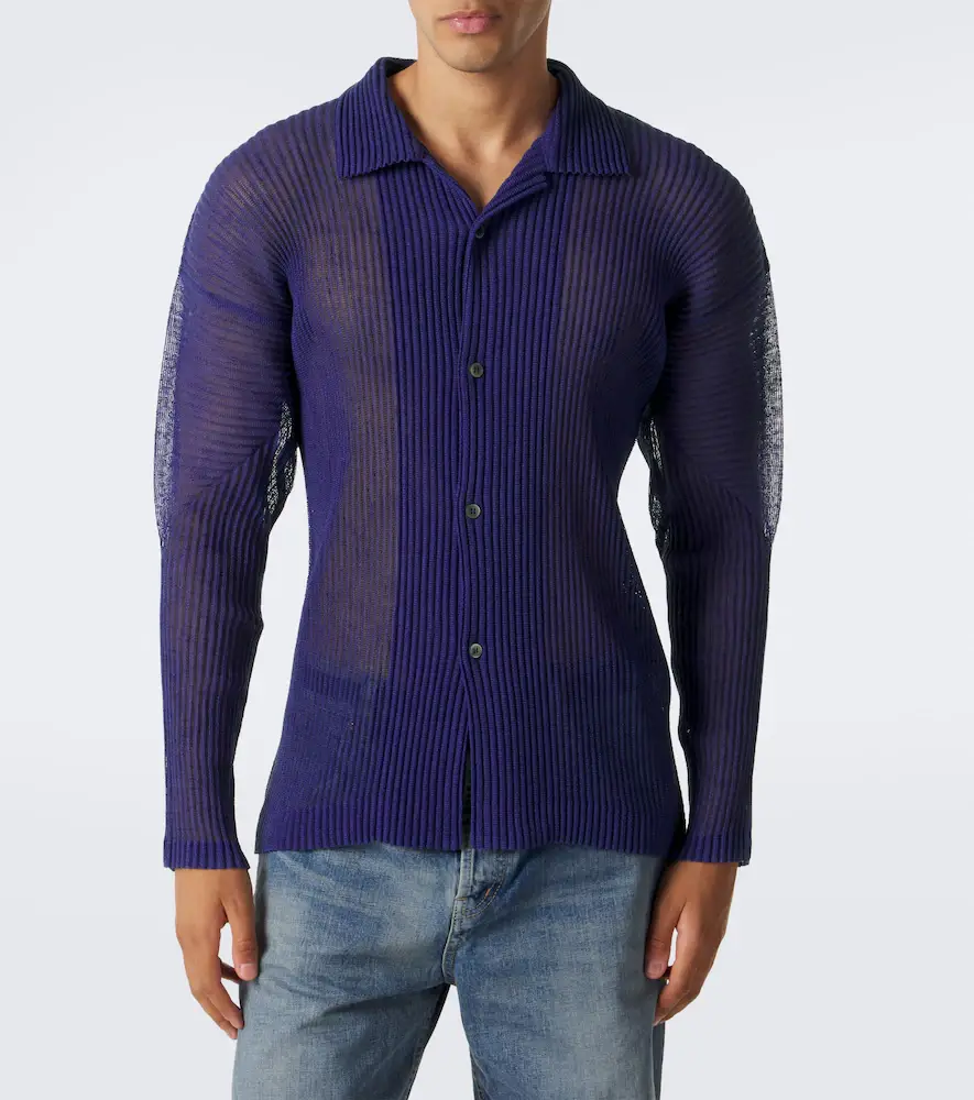 Homme Plissé Issey Miyake Homme Plissé Issey Miyake Rustic Mesh pleated shirt | Thumbnail 7