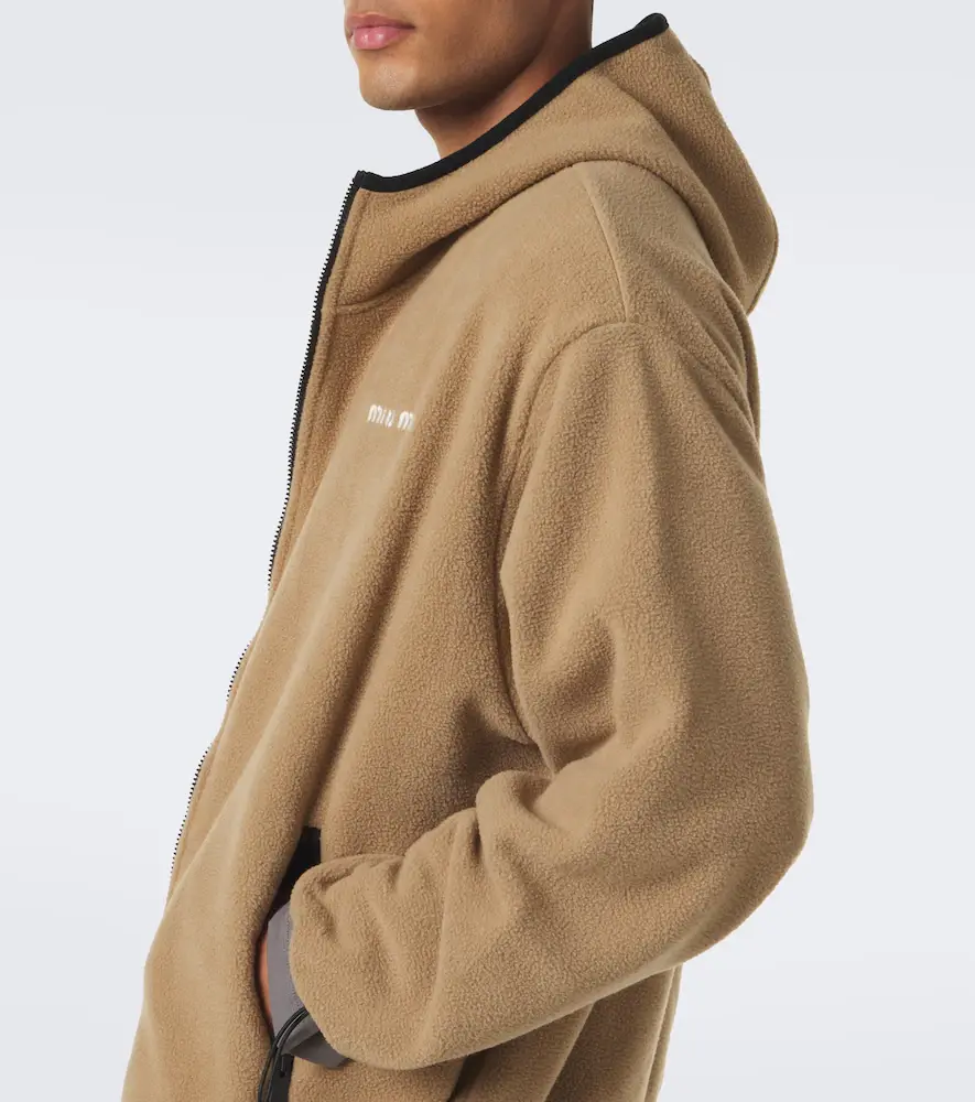 Miu Miu Hooded fleece jacket | Thumbnail 4 Miu Miu Hooded fleece jacket | Thumbnail 4