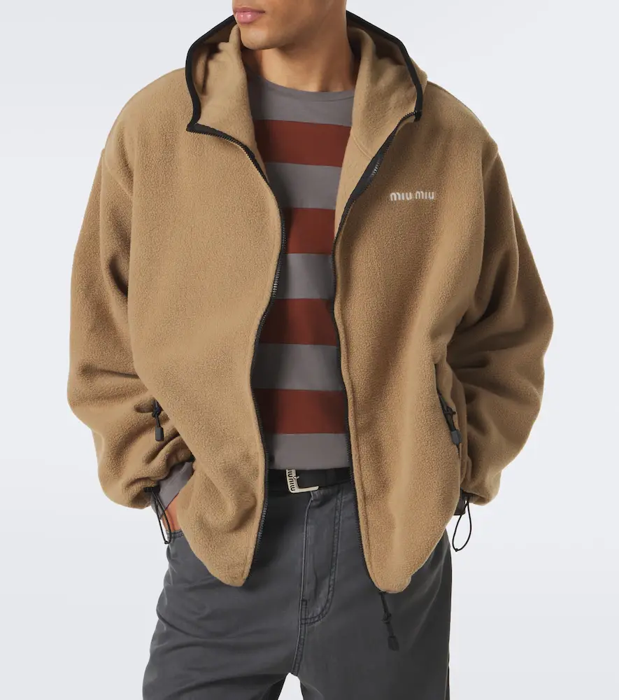 Miu Miu Hooded fleece jacket | Thumbnail 7 Miu Miu Hooded fleece jacket | Thumbnail 7