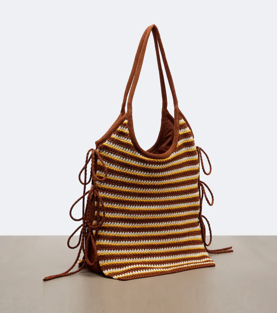 Miu Miu Ivy crochet striped shopper | Thumbnail 2