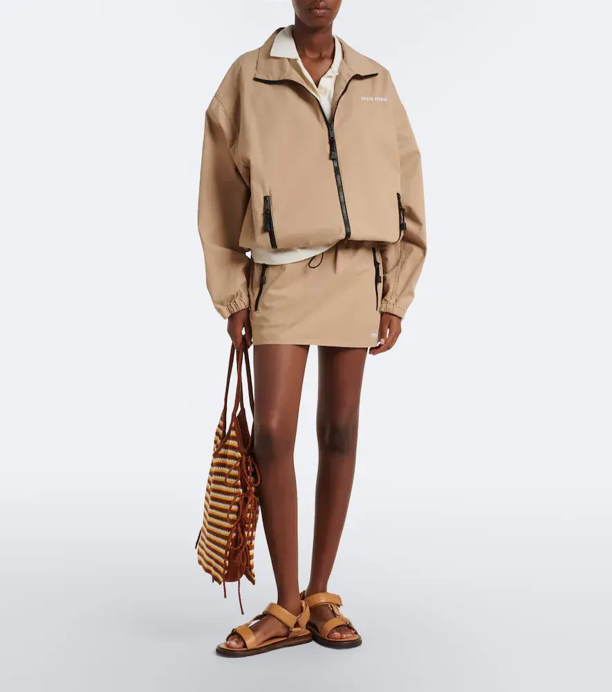 Miu Miu Ivy crochet striped shopper | Thumbnail 5