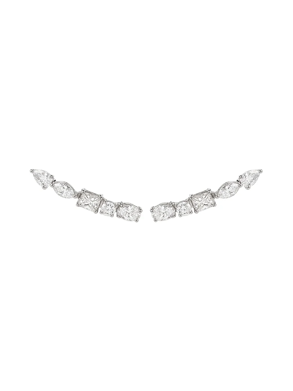Wish Fine Jewelry 1.50ct Diamond 18K Gold Multi Shape Climber Earrings