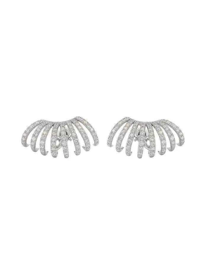 1.70ct Diamond 18K Gold Cluster Earrings 1.70ct Diamond 18K Gold Cluster Earrings