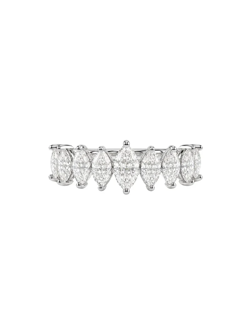 1.77ct Diamond 18K Gold Half Band Marquise Ring 1.77ct Diamond 18K Gold Half Band Marquise Ring