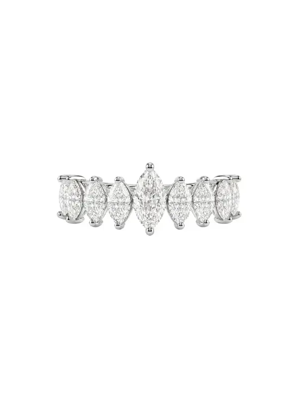 1.92ct Diamond 18K Gold Half Band Marquise Ring 1.92ct Diamond 18K Gold Half Band Marquise Ring