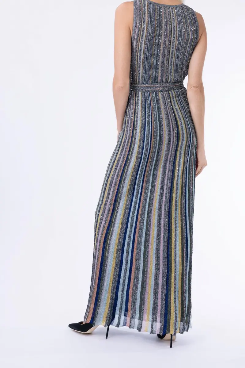 Missoni Sleeveless Long Knit Dress - Multicolor Black | Thumbnail 4 Missoni Sleeveless Long Knit Dress - Multicolor Black | Thumbnail 4