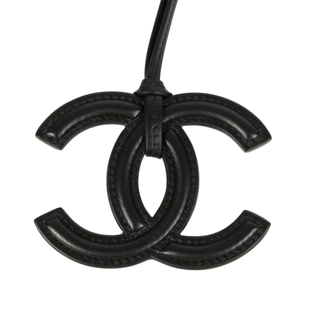 Chanel Chanel CC Logo Bag Charm Black Lambskin Gold Hardware | Thumbnail 2