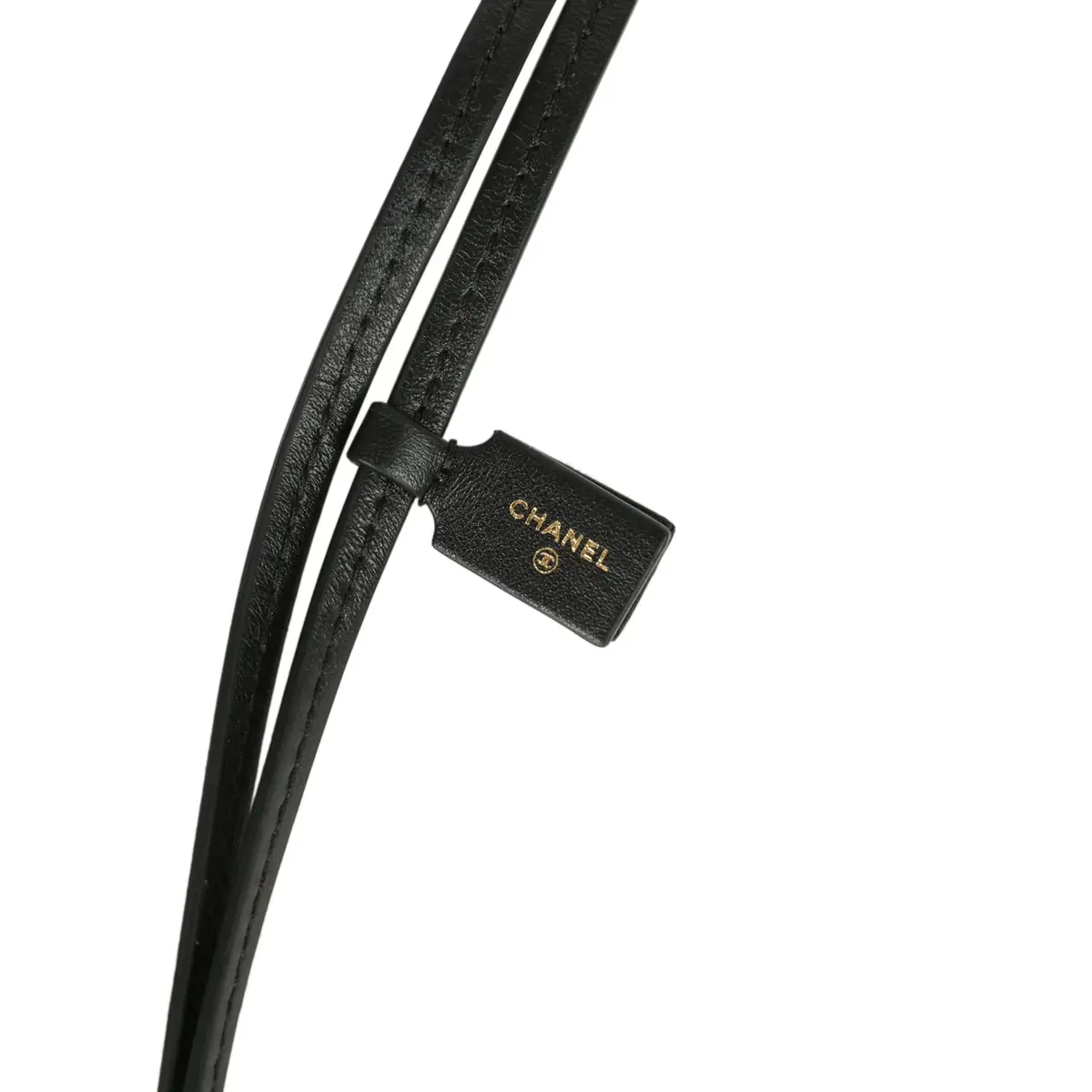 Chanel Chanel CC Logo Bag Charm Black Lambskin Gold Hardware | Thumbnail 5