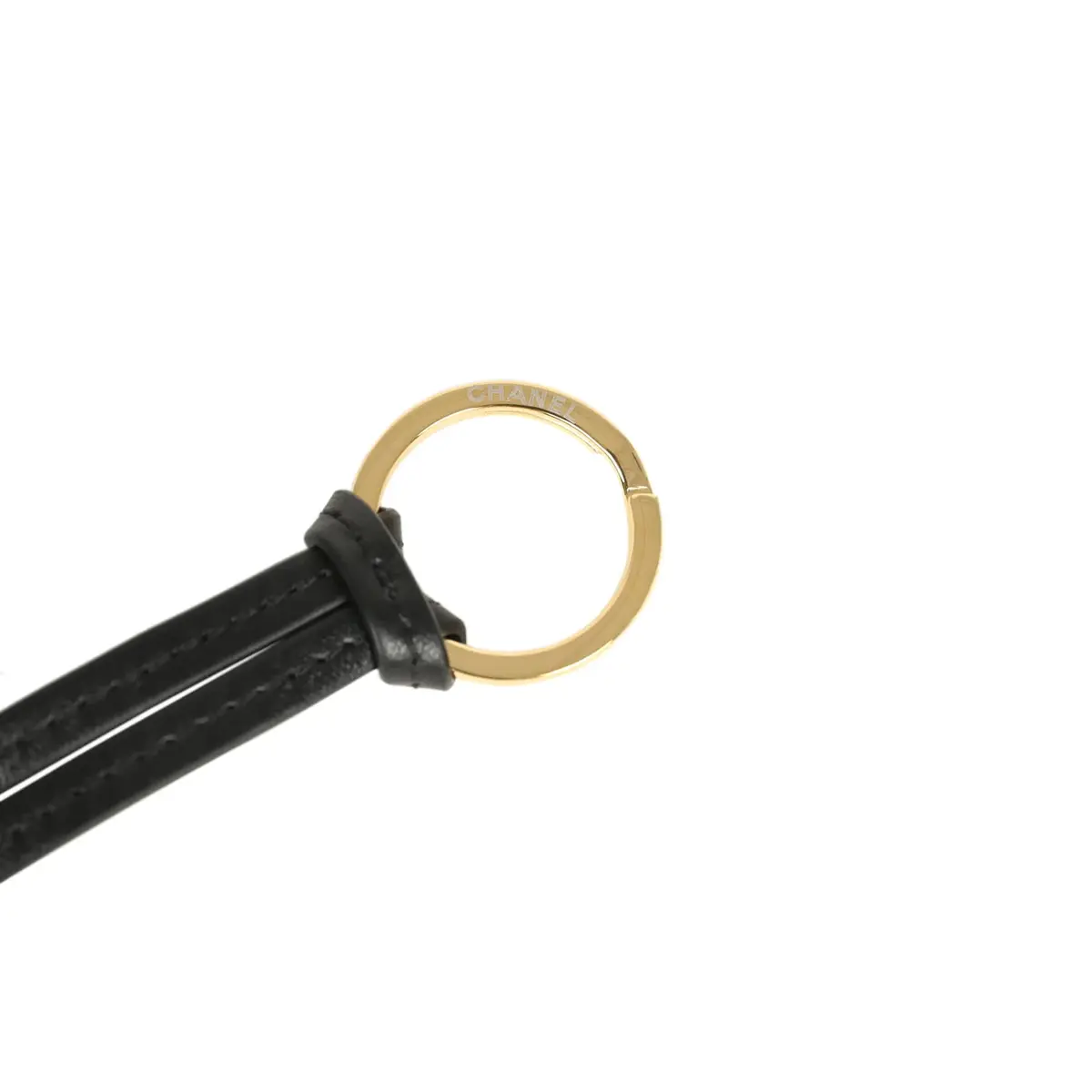 Chanel Chanel CC Logo Bag Charm Black Lambskin Gold Hardware | Thumbnail 6