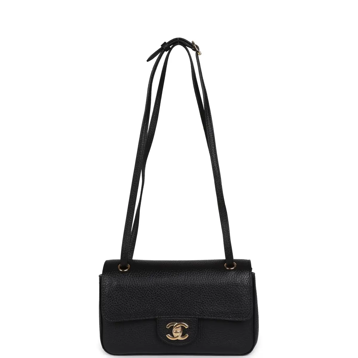 Chanel Chanel Mini "Souplissimo" Flap Bag Black Grained Calfskin Gold Hardware | Thumbnail 7