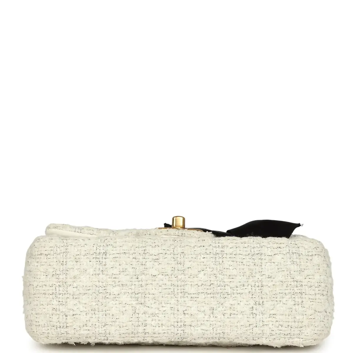 Chanel Chanel Mini CC Rectangular Flap Bag with Top Handle White Tweed Brushed Gold Hardware | Thumbnail 6 Chanel Chanel Mini CC Rectangular Flap Bag with Top Handle White Tweed Brushed Gold Hardware | Thumbnail 6