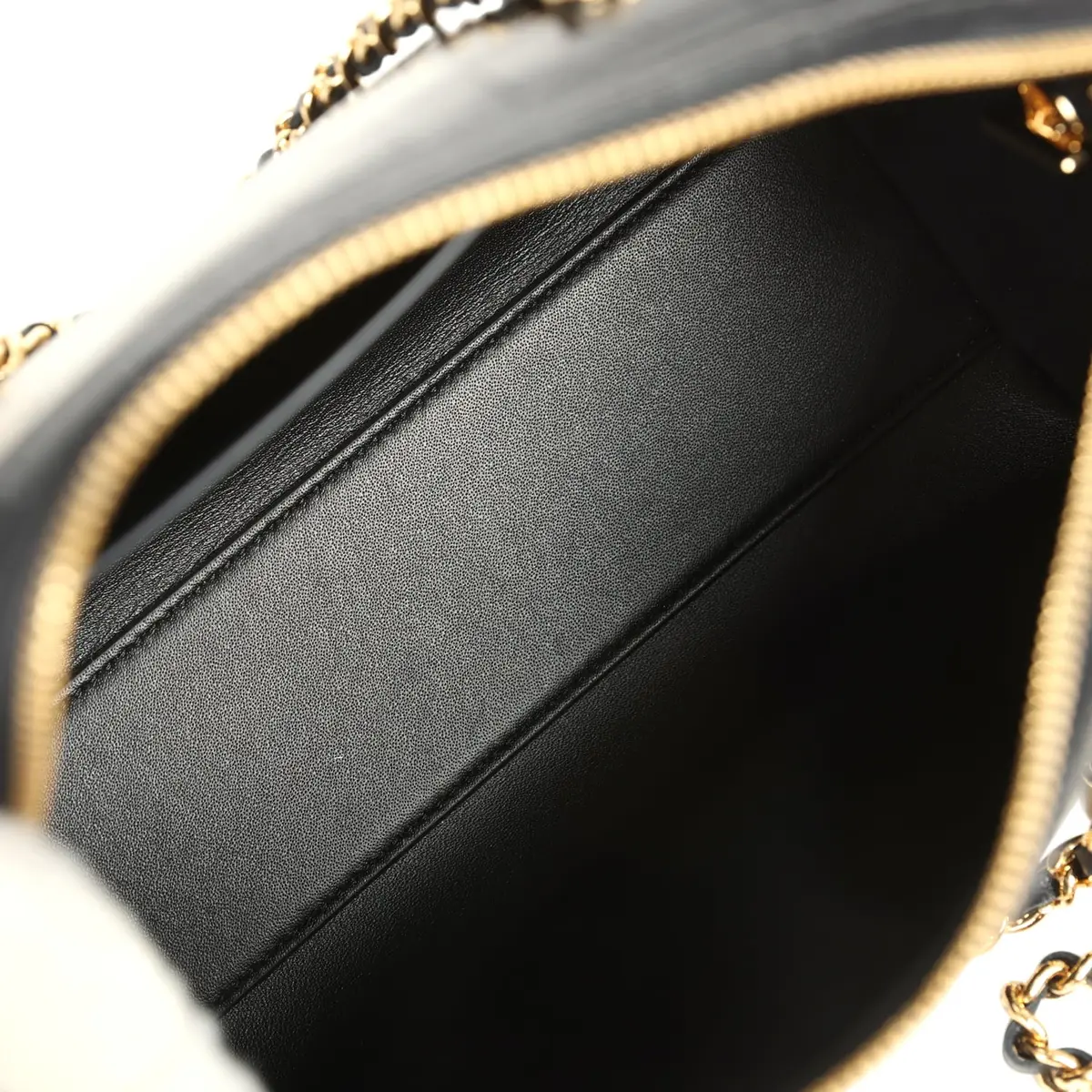 Chanel Chanel Mini Timeless Classic Barrel Bag with Chain Black Croc Embossed Calfskin Gold Hardware | Thumbnail 9