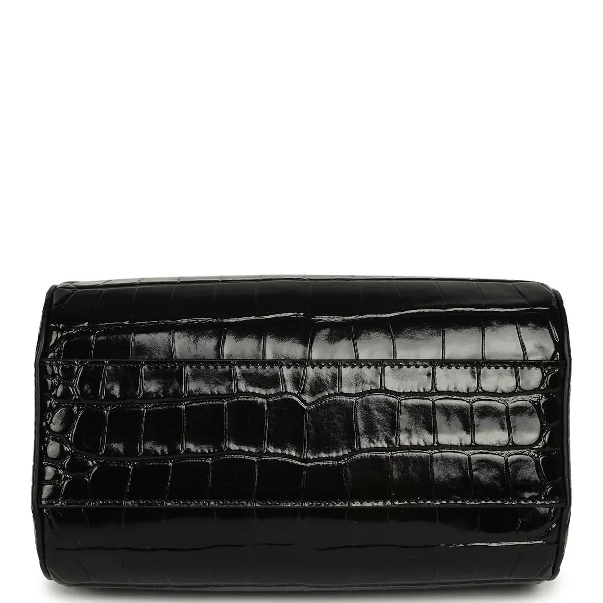 Chanel Chanel Mini Timeless Classic Barrel Bag with Chain Black Croc Embossed Calfskin Gold Hardware | Thumbnail 8
