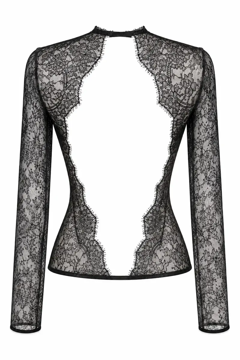 LaQuan Smith Deep V Neck Open Back Top | Thumbnail 2 LaQuan Smith Deep V Neck Open Back Top | Thumbnail 2