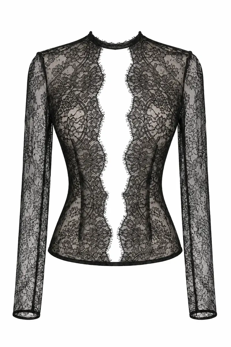 LaQuan Smith Deep V Neck Open Back Top | Image 1 LaQuan Smith Deep V Neck Open Back Top | Image 1