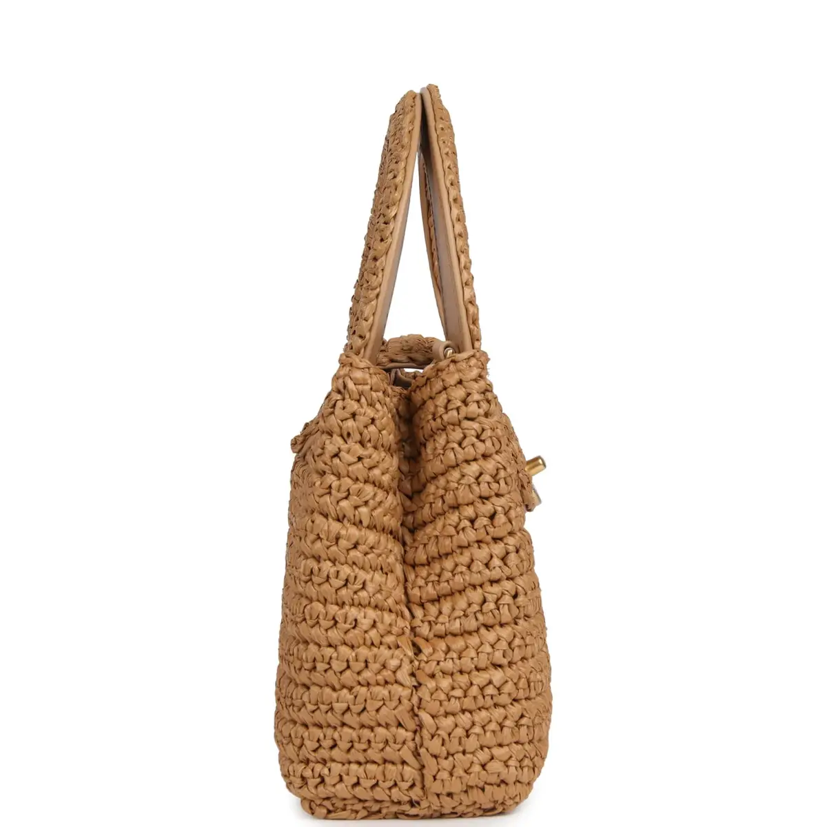 Chanel Chanel Small Kelly Dark Beige Raffia Brushed Gold Hardware | Thumbnail 3 Chanel Chanel Small Kelly Dark Beige Raffia Brushed Gold Hardware | Thumbnail 3