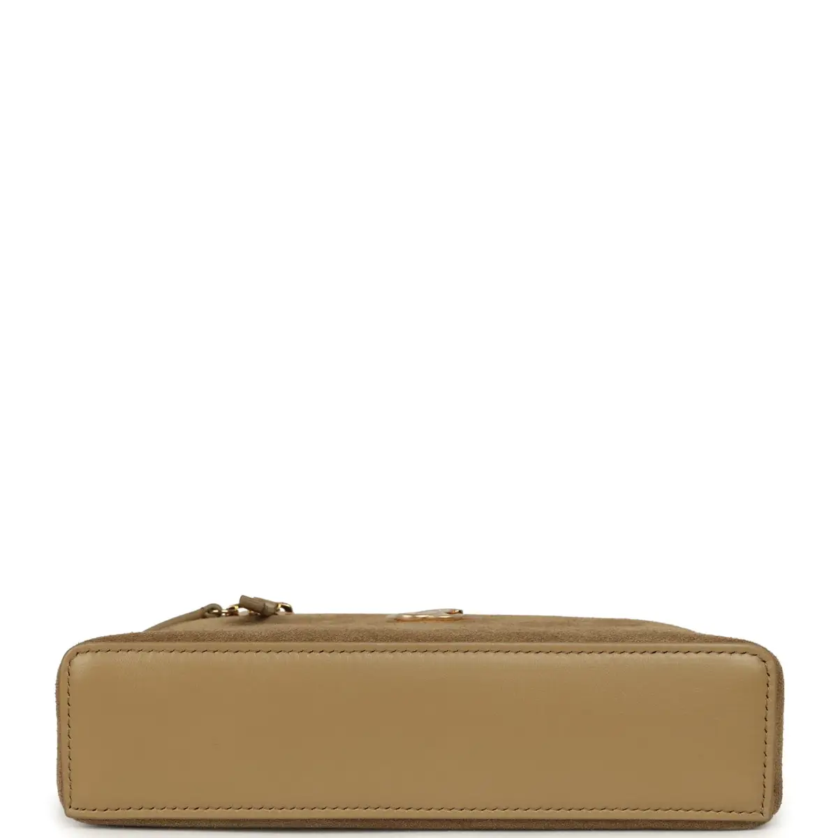 Chanel Chanel Top Handle Long Vanity Case with Chain Dark Beige Suede Gold Hardware | Thumbnail 6