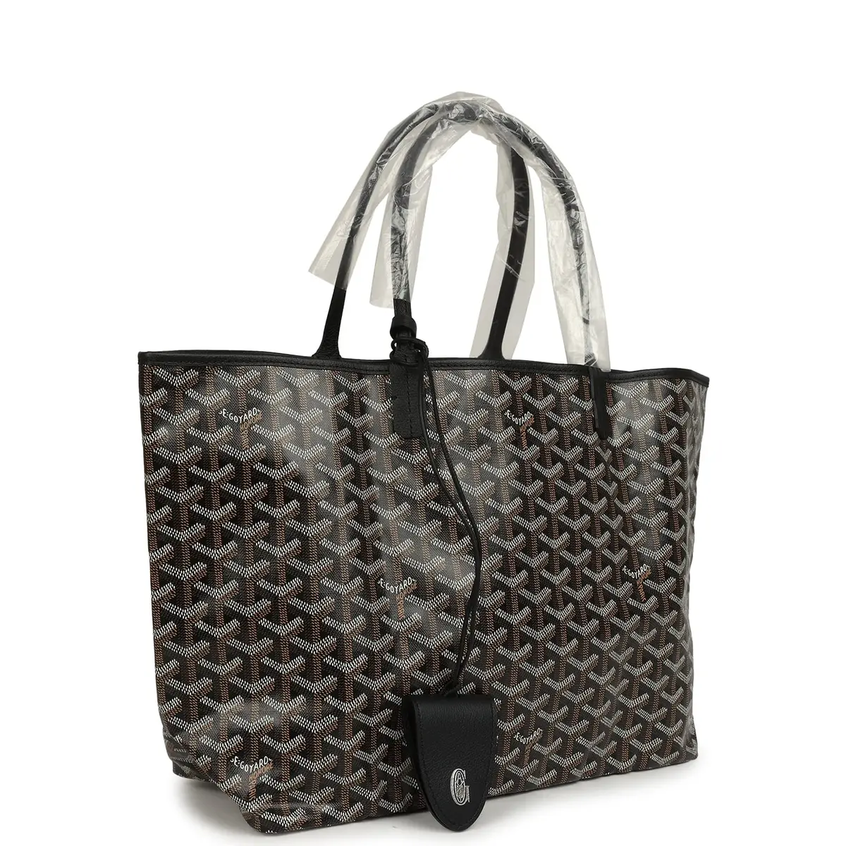 goyard Goyard Goyardine Black Saint Louis PM Tote Bag Palladium Hardware | Thumbnail 2 goyard Goyard Goyardine Black Saint Louis PM Tote Bag Palladium Hardware | Thumbnail 2