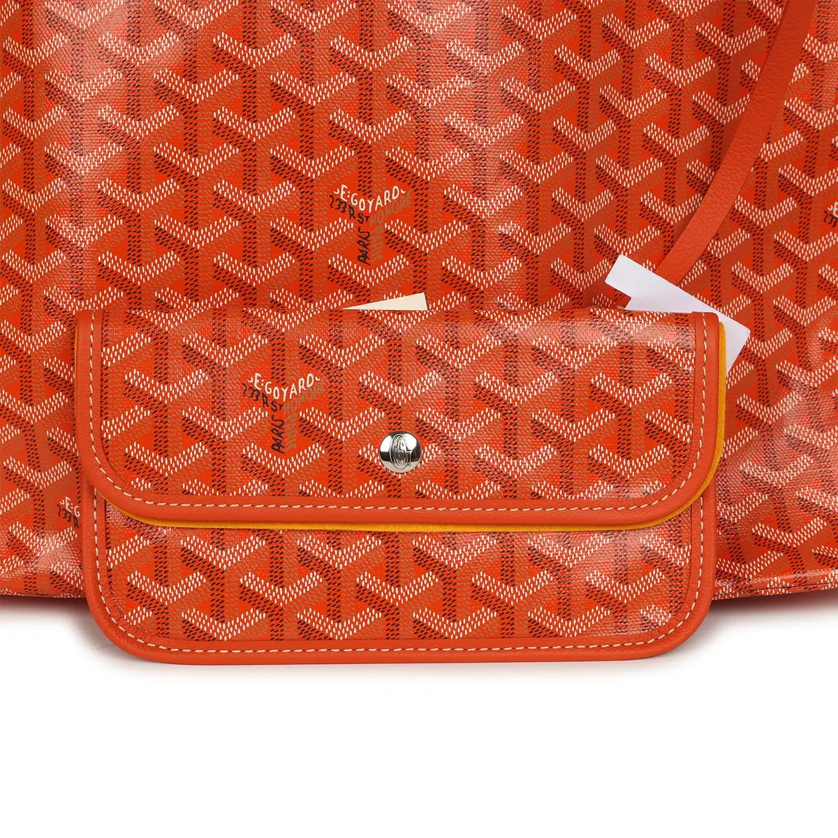 goyard Goyard Goyardine Canvas Orange Saint Louis PM Tote Palladium Hardware | Thumbnail 8 goyard Goyard Goyardine Canvas Orange Saint Louis PM Tote Palladium Hardware | Thumbnail 8