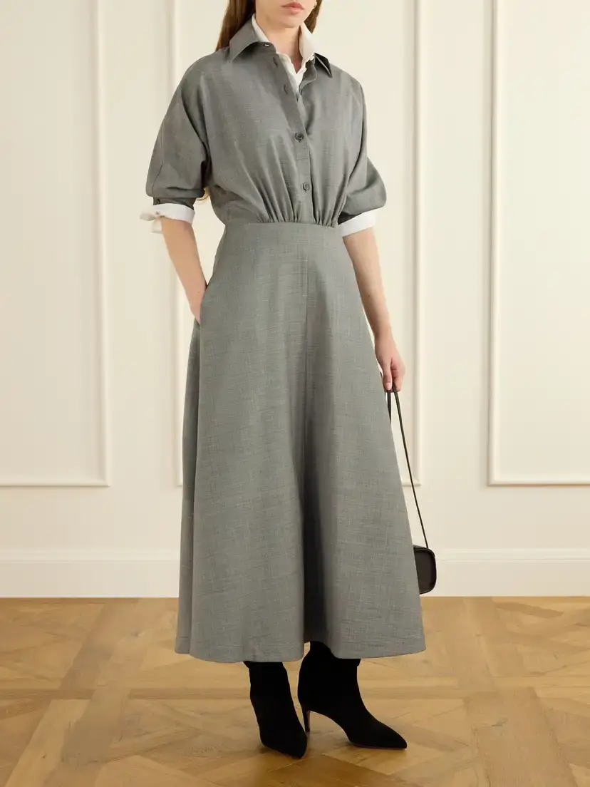 Altuzarra Eleanor Wool-blend Midi Dress | Thumbnail 2 Altuzarra Eleanor Wool-blend Midi Dress | Thumbnail 2
