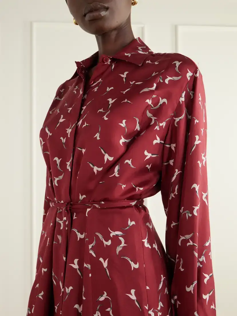 Altuzarra Floyd Belted Printed Silk-twill Midi Dress | Thumbnail 5 Altuzarra Floyd Belted Printed Silk-twill Midi Dress | Thumbnail 5