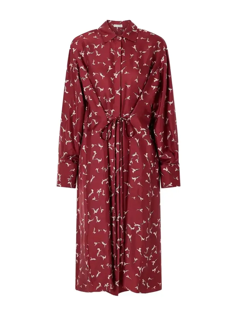 Altuzarra Floyd Belted Printed Silk-twill Midi Dress | Image 1 Altuzarra Floyd Belted Printed Silk-twill Midi Dress | Image 1