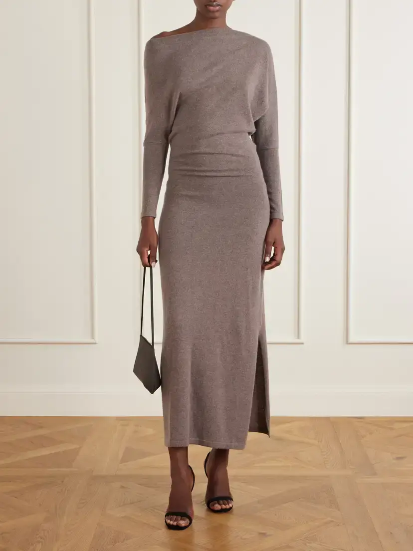 Altuzarra Kasos Asymmetric Cashmere Maxi Dress | Thumbnail 2