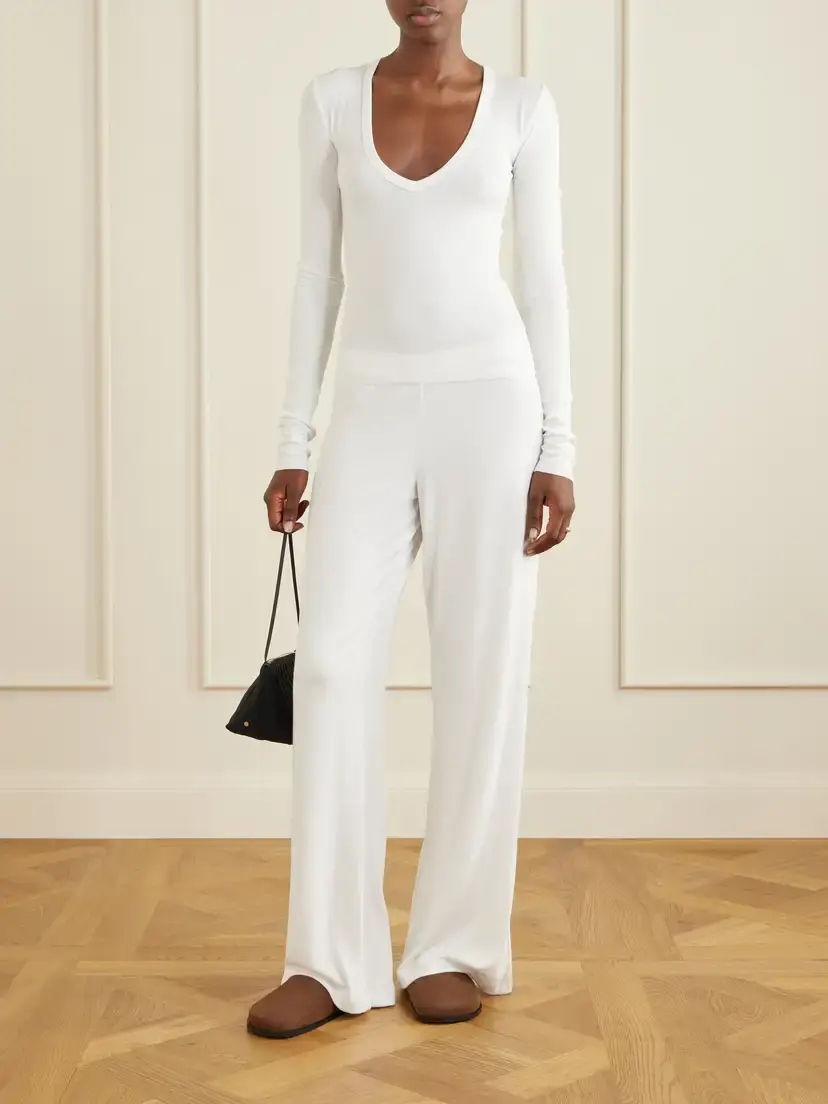 ÉTERNE Ribbed Jersey T-shirt | Thumbnail 2 ÉTERNE Ribbed Jersey T-shirt | Thumbnail 2