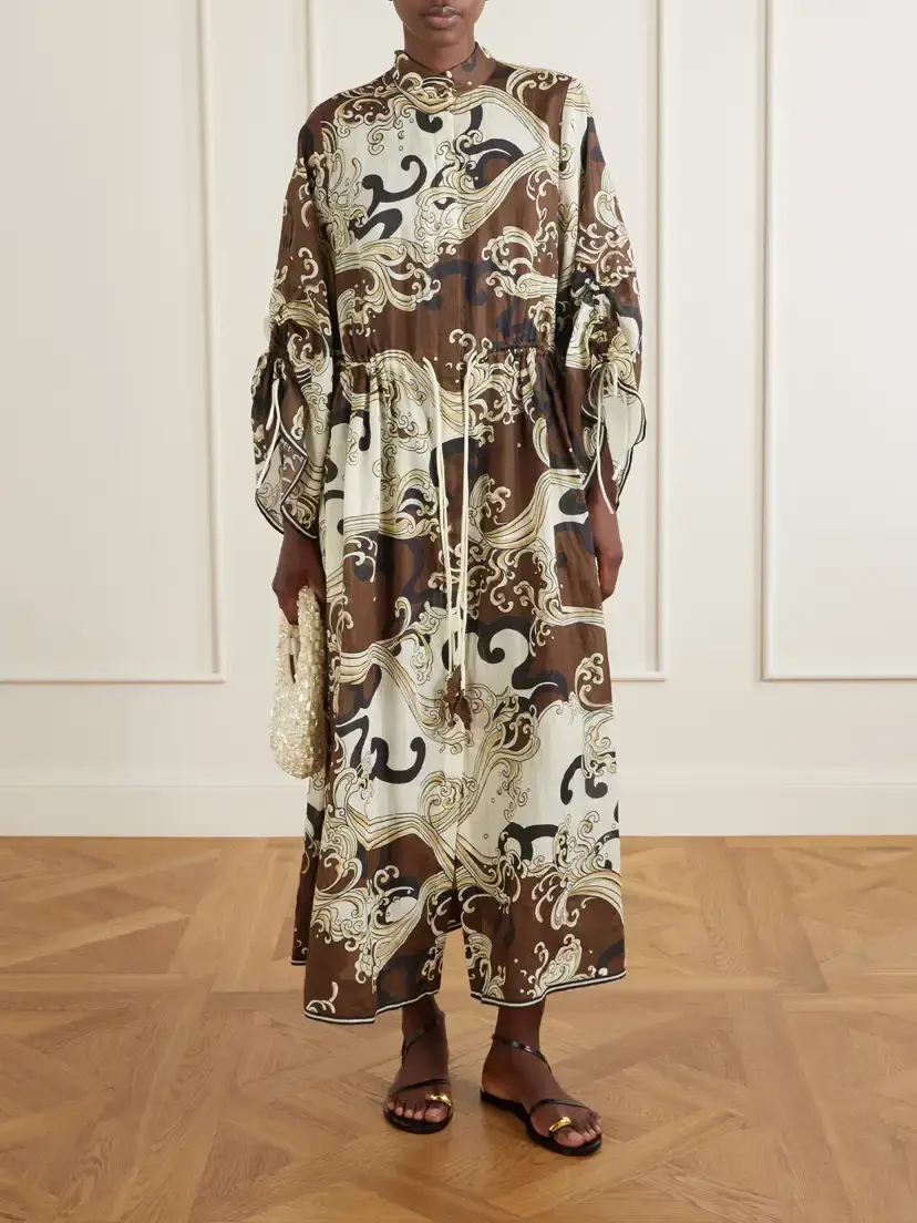ALÉMAIS Otis Printed Ramie Midi Dress | Thumbnail 2 ALÉMAIS Otis Printed Ramie Midi Dress | Thumbnail 2