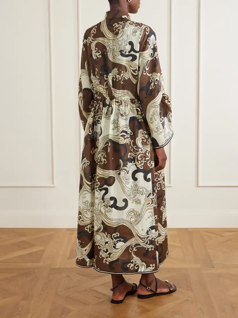 ALÉMAIS Otis Printed Ramie Midi Dress | Thumbnail 3 ALÉMAIS Otis Printed Ramie Midi Dress | Thumbnail 3