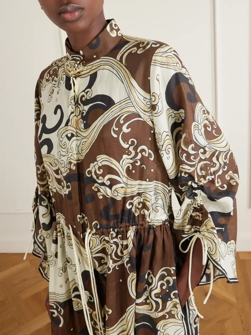 ALÉMAIS Otis Printed Ramie Midi Dress | Thumbnail 4 ALÉMAIS Otis Printed Ramie Midi Dress | Thumbnail 4