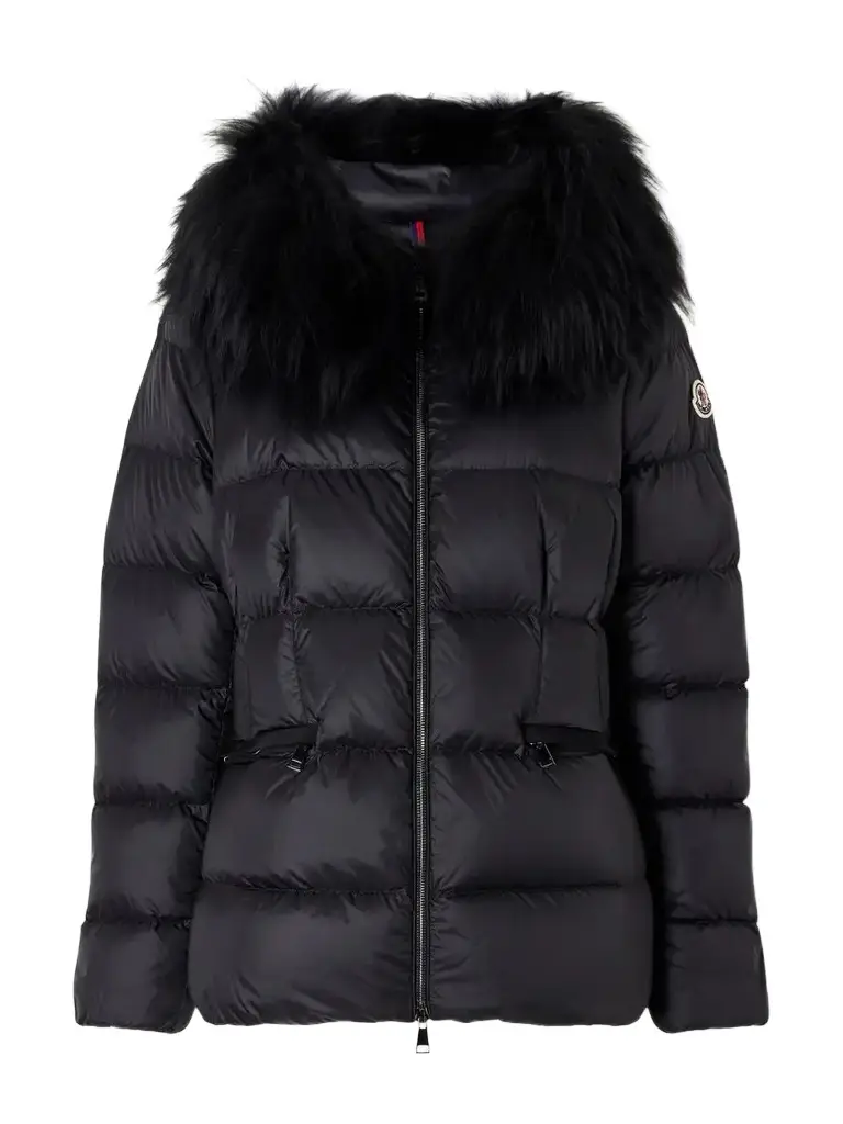 Moncler Boed Shearling-trimmed Hooded Quilted Shell Down Jacket | Image 1 Moncler Boed Shearling-trimmed Hooded Quilted Shell Down Jacket | Image 1