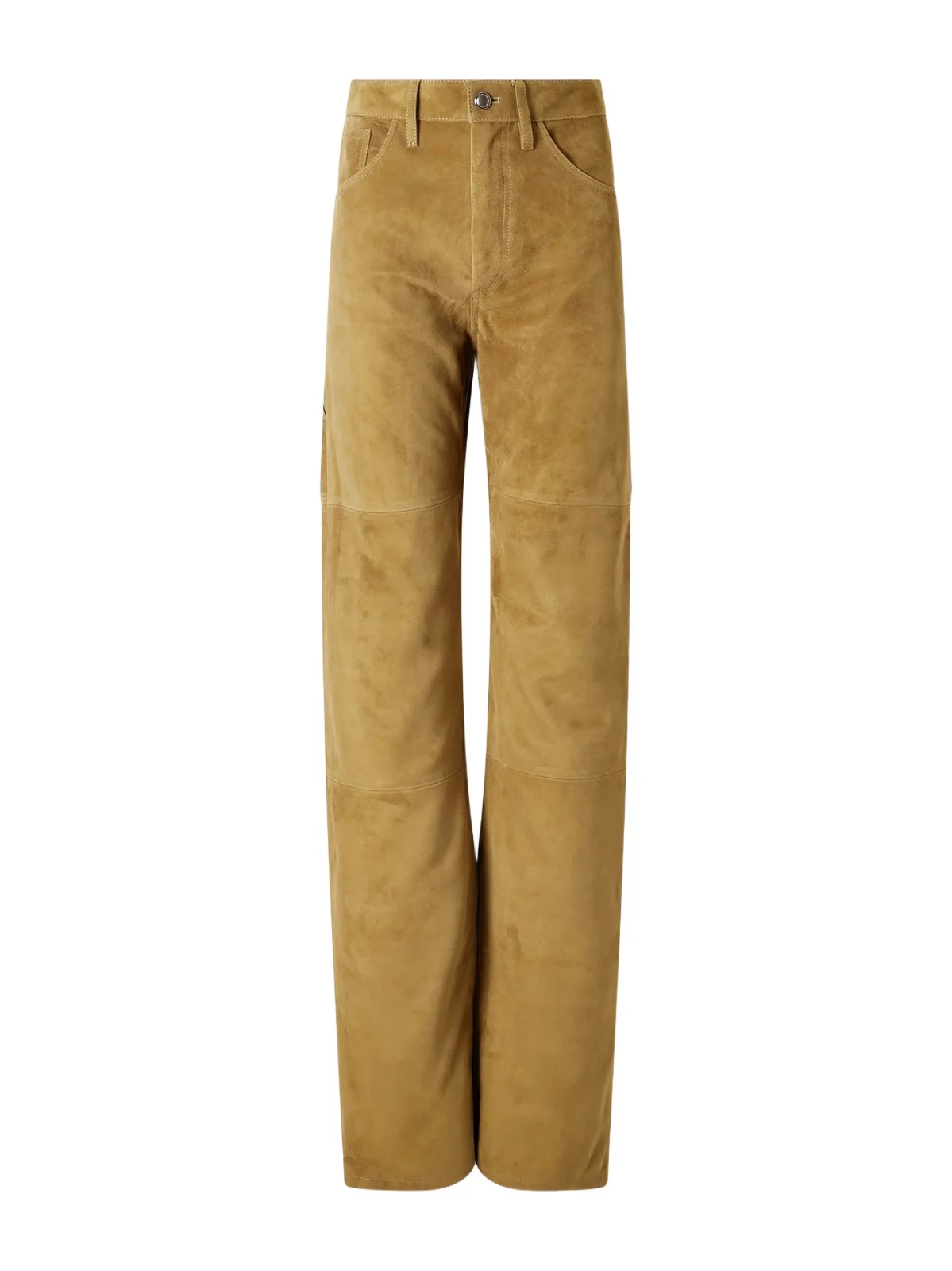 Mills Suede Straight-leg Pants
